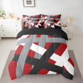 thumbnail image 2 of Manfei Gray Black Stripes 7-Piece Twin Bedding Sets,Abstract Geometric Lines Bedding Comforter Set,Minimalist Stripe Sheet Sets For Girls Kids,Microfiber Bedroom Decor Reversible, 2 of 8