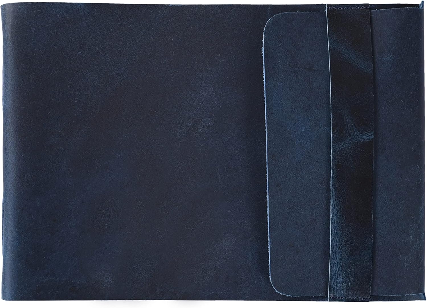 RusticVintage Leather Drawing Journal Daily Travel Diary, Antique Handmade Vintage Bound Rustic Writing Notebook, Genuine Leather- Quality Unlined/Blank Cream Paper, Art Sketchbook, 7x10 Inches-Blue