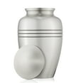 thumbnail image 5 of Reminded Adult Cremation Memorial Urn for Human Ashes, Pewter Etched Cross Brass Funeral Urn with Velvet Bag, 5 of 6