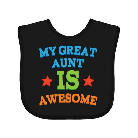 

Inktastic My Great Aunt is Awesome Gift Baby Boy or Baby Girl Bib