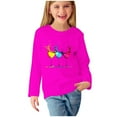 thumbnail image 1 of Huvoen Chemises à Manches Longues pour Bébé Fille, Blouses et Chemises à Col Rond, Chemises à Manches Longues Imprimées, Mignonnes, Col Rond, Décontractées, Vêtements, Roses, 4 Ans, 1 of 5
