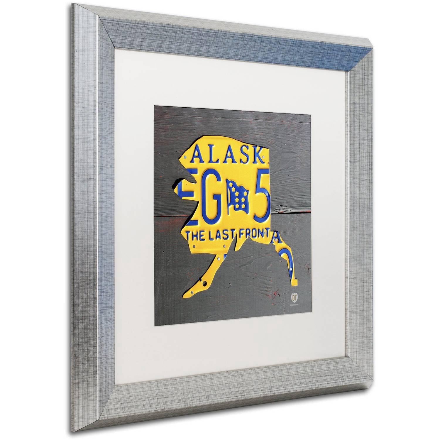 Trademark Fine Art 'Alaska' Canvas Art by Design Turnpike, White Matte, Silver Frame