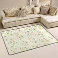 thumbnail image 2 of Area Floor Mats Floral in Yellow Large Nursery Rugs Non-Slip Living Room Carpets Bedroom Doormat for Dinning Decor 72" x 48", 2 of 7