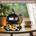 thumbnail image 5 of Eheartsgir Sunflower Cow Print Mini Backpack, Lightweight Polyester Small Backpack for Travel Hangouts, Multi-Purpose Ladies Shoulder Backpack, 5 of 8