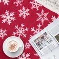 thumbnail image 5 of Premium Christmas Sherpa Throw Blanket | Red Snowflake Decoration, Fleece, Plush, Warm, Cozy Reversible Microfiber Holiday Blanket 60 x 80 Inches, 5 of 7