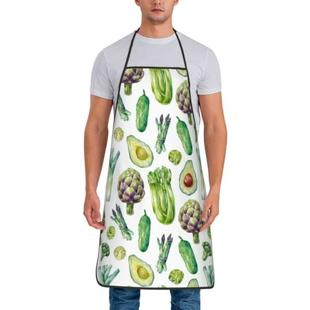 

Apron for Men Women vegetable Asparagus Waterproof Chef Kitchen Baking Apron with Long Ties Aprons for Cooking Baking and Gardening Kitchen Collection