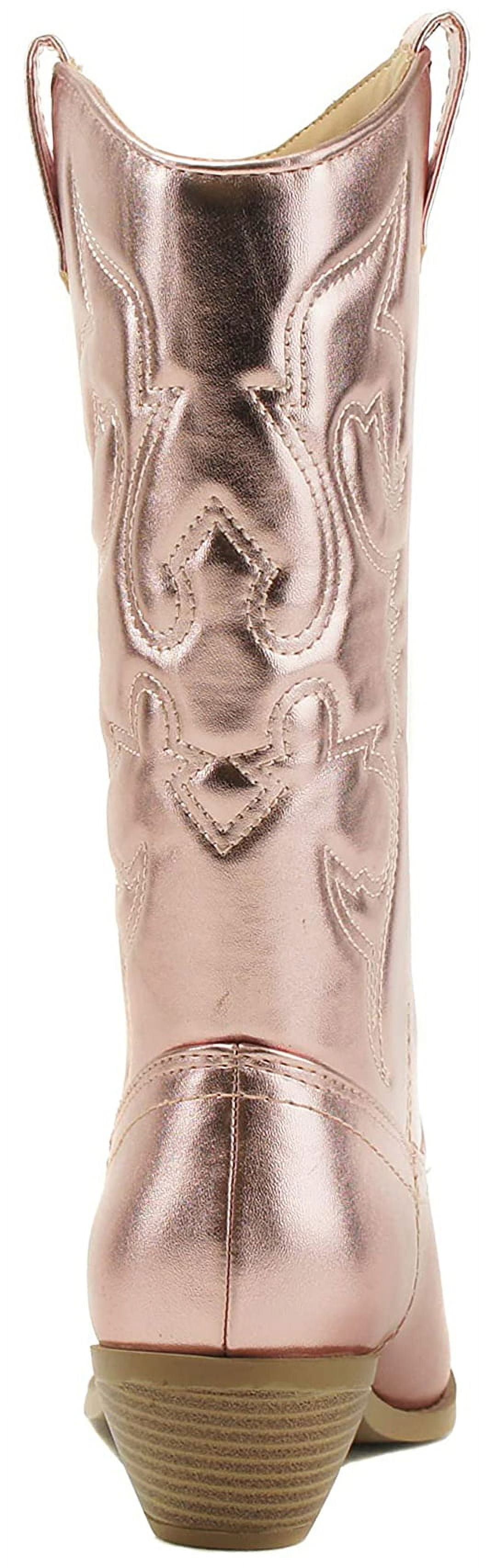 rose gold cowboy boots