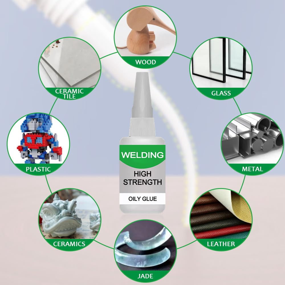 Shoe Glue Sole Repair, High-Strength Oily Glue Instant Adhesive for Metal Plastic Wood Glass Ceramic Leather
