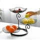 thumbnail image 1 of Cesta de frutas inspirada en rosas, elegante organizador de 3 niveles con uso del espacio para encimeras de cocina, oficinas u hoteles (estilo enmarañado), 1 of 5