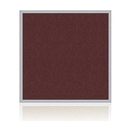 Ghent's Vinyl 4' x 4' Bulletin Board with Aluminum Frame in Berry Red