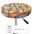 thumbnail image 4 of Gukieu Colorful Fish 2 Print Round Chair Cover, Dust-proof and Non-slip Bar Chair Protective Cover, Suitable for Bars, Restaurants, Offices-12 inch, 4 of 7