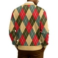 thumbnail image 4 of Men's Cardigan Sweaters with Button Lightweight Business Knitted Sweater Red 4XL, 4 of 7