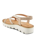 thumbnail image 5 of Patrizia Women's ZIGGED Zigzag Rhinestone Platform Stretch Back Sandals Taupe EU 40 / US 9, 5 of 5