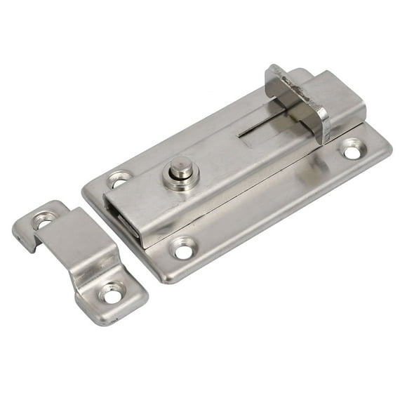93mm Long Stainless Steel Security Press Button Door Slide Latch Barrel Bolt