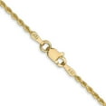 thumbnail image 4 of Auriga Fine Jewelry 14K Yellow Gold 1.5 mm Diamond-cut Rope Chain Necklace for Women 36", 4 of 7