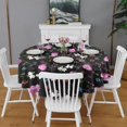 thumbnail image 2 of Pioneer Flower Floral Print Pattern Round Tablecloth 60"x60",Wrinkle Wipeable Table Cloth for Kitchen Dining Room Picnic Patio Party, 2 of 6
