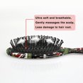 thumbnail image 5 of Black Christmas Santa Pattern Hair Brush,Girls Detangling Hair Brush,Glide Through Tangles with Ease for Wet & Dry Hair,8.8"X2.8", 5 of 7