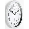 thumbnail image 2 of Infinity Instruments Analog Round White Classic Wall Clocks, 2 of 7
