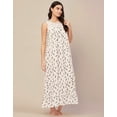 thumbnail image 3 of Moomaya Sleepwear, Sleeveless Long Nightdress, Printed Square Neck Nightgown Maxi, 3 of 9