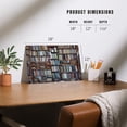 thumbnail image 4 of Old Wooden Bookcase with Many Books, Photography (12x18 Aluminum Art, Indoor Outdoor Metal Sign Decor), 4 of 5