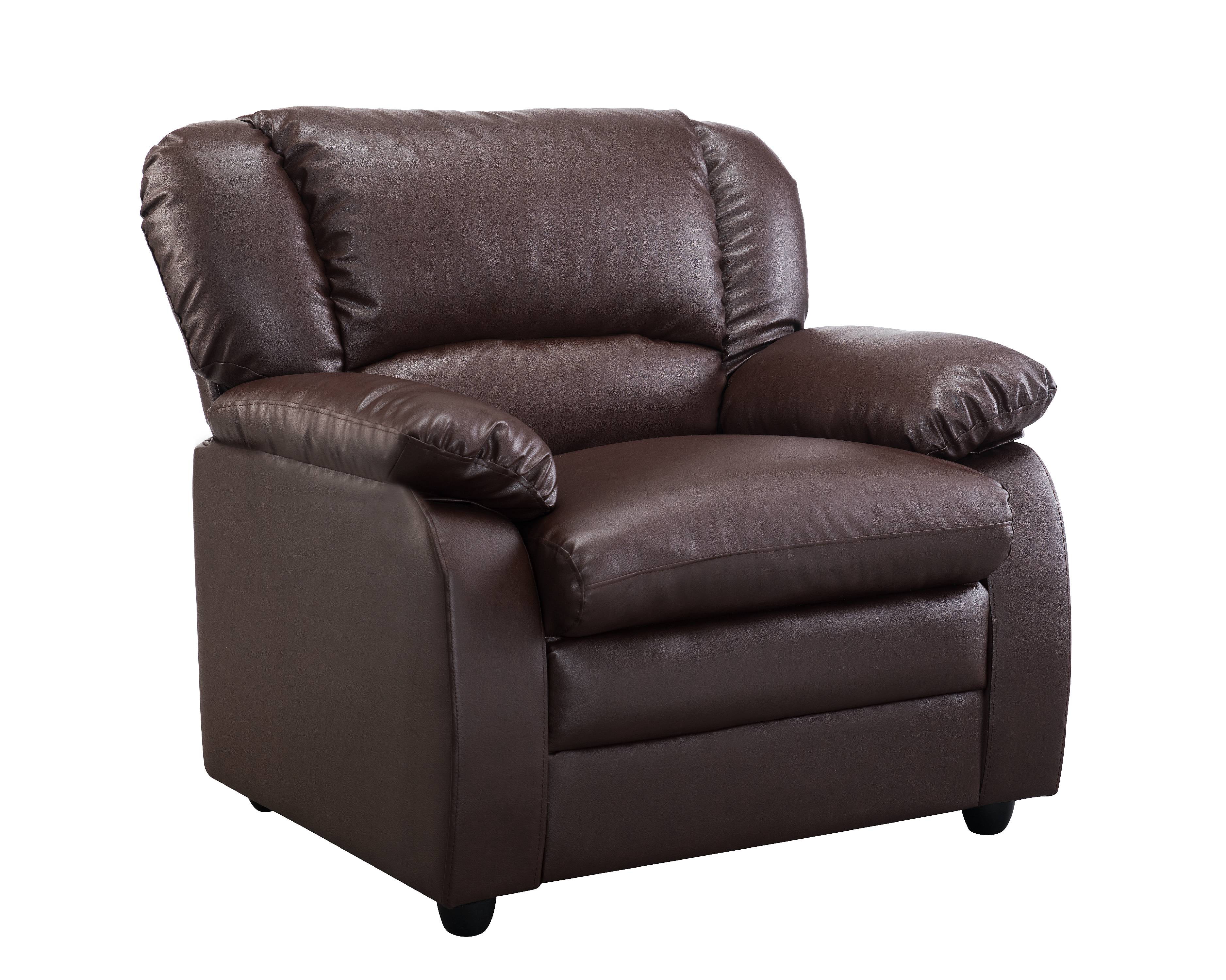 Faux Leather Living Room Arm Chairs