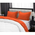 thumbnail image 5 of D.N.G. BEDDINGS 5 Piece Luxury Reversible Diamond Pattern Comforter Set Premium Super Soft, All Season 800 TC, 100% Egyptian Cotton Full/Queen Size Orange/White Solid Color, 5 of 7