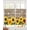 Brown Yellow, variant on Yellow Sunflowers Sheer Curtains 39 Inch Length 2 Panels Set for Living Room/Bedroom, Family Farmhouse Brown Wooden Butterfly Kitchen Curtains Grommet Curtains Window Treatments 27.5"x39"x2