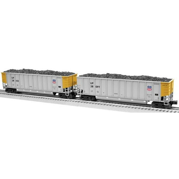 Lionel 682674 O Union Pacific Bathtub Coal Gondola with Load 2Pack