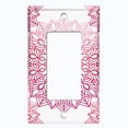 thumbnail image 5 of Metal Light Switch Plate Cover Mandala Violet Flower Tile Pattern MDL099, 5 of 13