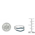 thumbnail image 2 of Dazzlingrock Collection 0.18 Carat (ctw) 14K Blue Diamond Ladies Wedding Band Enhancer Guard Double Ring, White Gold, Size 5.5, 2 of 5