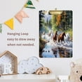 thumbnail image 6 of Acrylic Clipboards with Low Profile Clip, A4 Standard Size 9" x 12.5" File Holder for Writing Drawing, Clip Boards for Doctors Offices, Running Horse Forest Gifts, 6 of 7