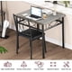 thumbnail image 4 of Historyli Juego de mesa de comedor para 2,mesa de comedor rectangular con 2 sillas,juego de mesa de cocina rústica de 3 piezas,mesa de comedor compacta para apartamentos pequeños,gris, 4 of 5
