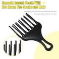 thumbnail image 3 of Vocoste Afro Hair Pick Comb Large Hair Fork Comb Hairdressing Styling Tool Plastic Black 7.09"x3.74", 3 of 7