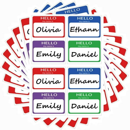 Colored Hello My Name Is Stickers Stick On Name Badges Self Adhesive Identification Name Label For Kids School Walmart Canada