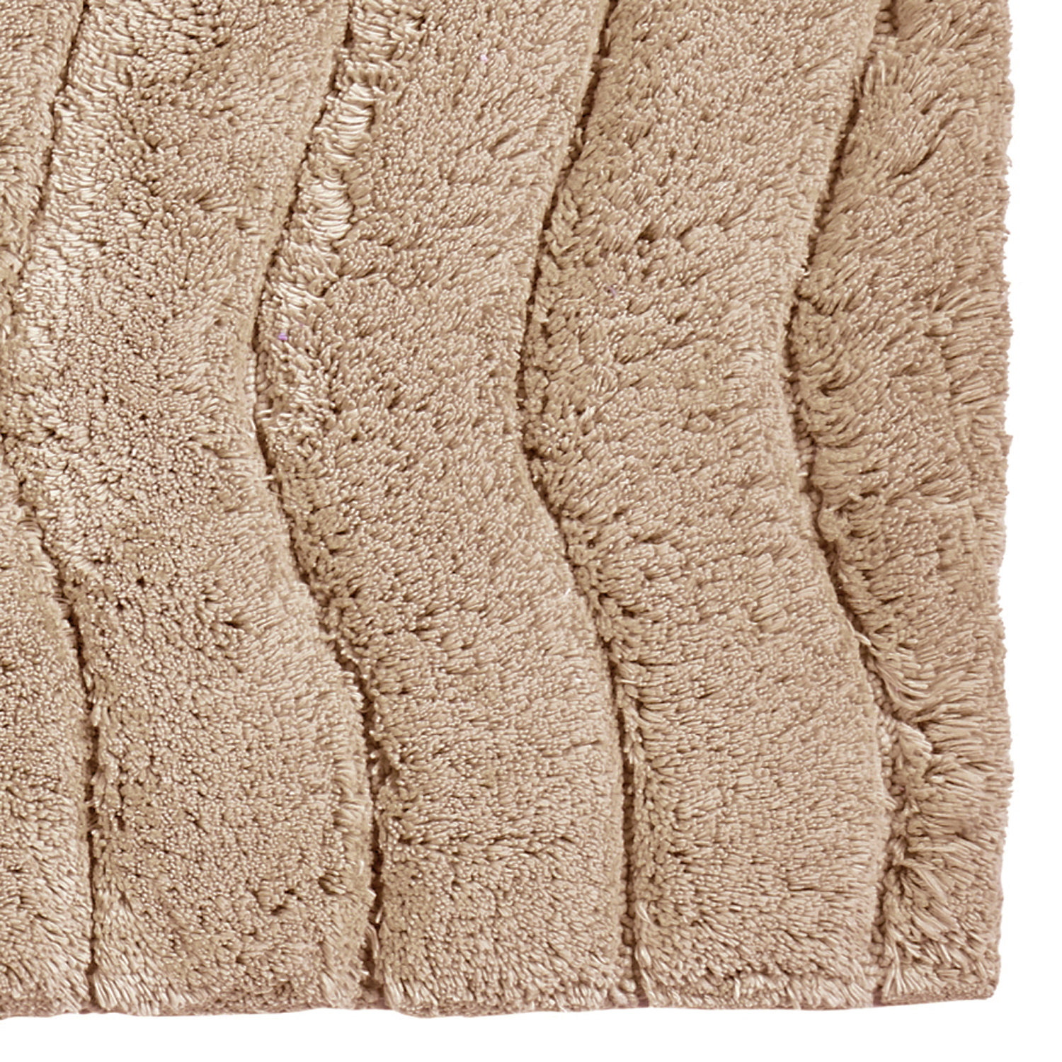 Better Trends Indulgence 100% Cotton 30" Round Bath Rug - Sand - image 3 of 5