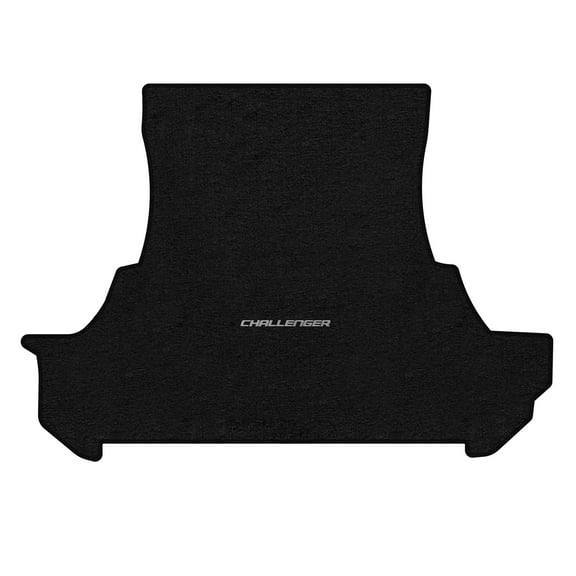 Lloyd Mats LogoMat Custom-Fit Carpet Trunk Mat for 2012-2023 Dodge Challenger RWD, Charcoal