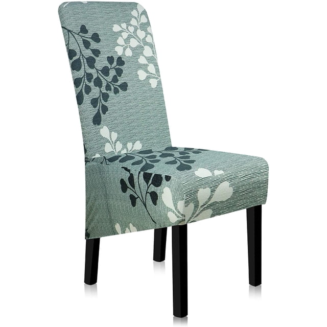 Stretch Dining Chair Covers, XL/Oversized Removable Washable Soft Spandex High Back Large Chair Cover Slipcover for Dining Room Kitchen Hotel Table Banquet (4 Per Set, Gray YZQ)