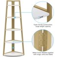 thumbnail image 4 of TribeSigns 70 inch Tall Corner Shelf, 5 Tier Corner Bookshelf Bookcase Corner Ladder Shelf Gold, 4 of 7