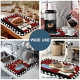 thumbnail image 5 of Chef Dish Drying Mats for Kitchen Counter, Red Kitchen Dessert Food Black White Plaid Absorbent Coffee Bar Mat with Non-slip Rubber Backed Quick Drying Dish Rack Pad 16"x18", 5 of 9