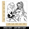 thumbnail image 2 of Animal Rock Band Wolf Lion Zebra Drums Guitar Square Rubber Stamp Stamping Scrapbooking Crafting - Large 2.75in, 2 of 7