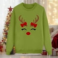 thumbnail image 5 of Jkety Christmas Family Shirts Christmas Family Matching Sweatshirt Long Sleeve Cartoon Print Blouse Shirts Trendy O-Neck Xmas Ugly Shirt for Family Green,M, 5 of 5