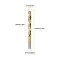 thumbnail image 2 of Uxcell 3pcs Brad Point Drill Bit 7mm(9/32") Dia Straight Round Shank Drill Metric Brad Point Spiral Twist Drill Bits for Carpenter Woodworking Plastic Rubber, Golden, 2 of 6