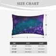 thumbnail image 6 of Haiem Pillowcase for Hair and Skin Queen - Purple and Green Glitter Printed Soft Pillowcase with Envelope Closure-14"x20", 6 of 9