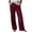 Red, variant on Women's High Waist Chino Pants - Flat Front Elastic Back Button Closure Straight Leg Long Pants Solid Color Loose Casual Breathable Trousers with Pockets, Blue, XXL