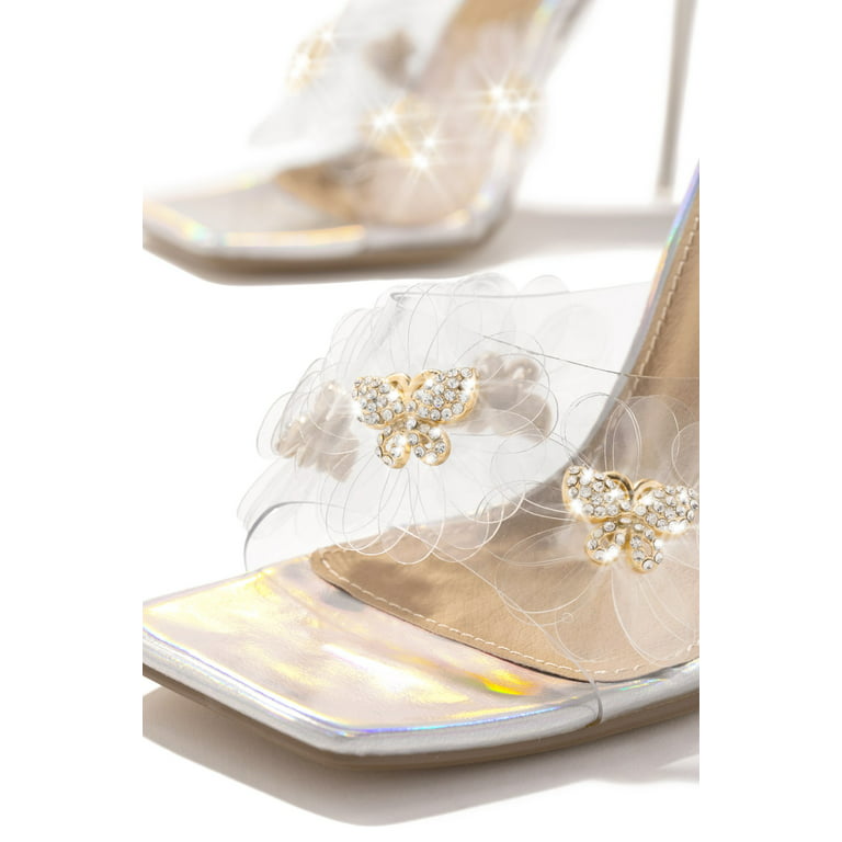 Louis Vuitton Transparent Hologram Diamond Buckle High Heels for Women–  Yumzo Store