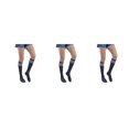 thumbnail image 2 of Medias altas Jumpingount hasta el muslo Raya blanca gris, 2 of 6