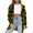 Yellow, variant on Scyoekwg Women Long Sleeve Tops Fall Clothes Autumn Pattern Print Tops Pullover Long Sleeve Plaid Shirt Buttoned Jacket Loose Fit Lapel V Neck Pullover Trend tops Green L