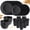 Black, variant on 32 Pcs Wheat Straw Dinnerware Set for 8, Plates and Bowls Set, Safe Lightweight Dishes Set