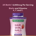 thumbnail image 6 of Nature's Bounty Advanced Hair Skin and Nails Vitamins with Biotin, Beauty Support Strawberry Gummies, 80 Count, 6 of 10