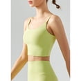 thumbnail image 3 of Correa delgada Yoga sujetador Pure Color U Back Crop Camisole Top para deportes con almohadilla extraíble en el pecho, 3 of 6